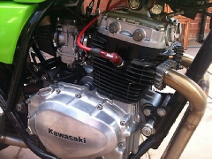 1979 Kawasaki Z250A1 engine view